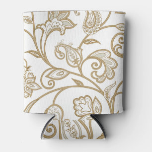 Porta-lata Oriental Floral: Um Étnico Cortado Floreado.