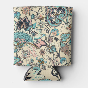 Porta-lata Oriental Paisley: Elegância Têxtil Estilizada.