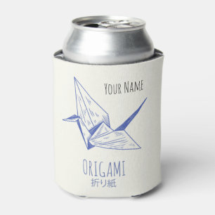 Porta-lata Origami Art Japonês Dobra Art Retro Crane