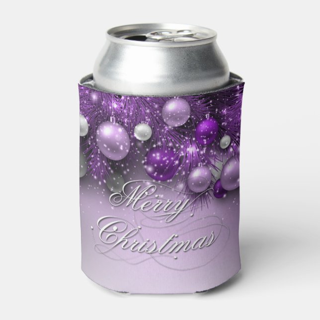 Porta-lata Ornamentos de Natal - Púrpura (Can Front)