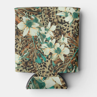 Porta-lata Orquídeas - Ilustração Sem Costura Floral