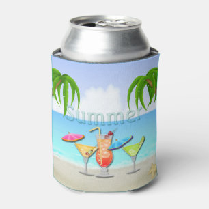 Porta-lata Os cocktail do verão da praia enlatam o