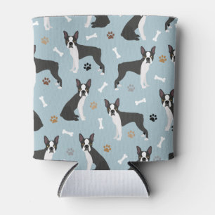 Porta-lata Ossos e patas de Boston Terrier