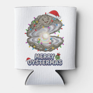 Porta-lata Ostra de Natal Crassostrea Santa Chapéu Feriado  