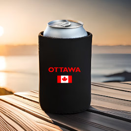 Porta-lata Ottawa Canadá Flag Dark Color