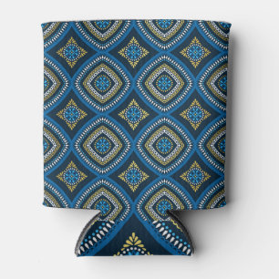 Porta-lata Ouro Blue Oriental: Luxo sem costura