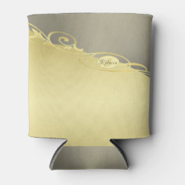 Porta-lata Ouro de luxo decorativo em ouro e prata, monograma