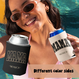 Porta-lata Ouro do coração da mamãe Leopardo e preto