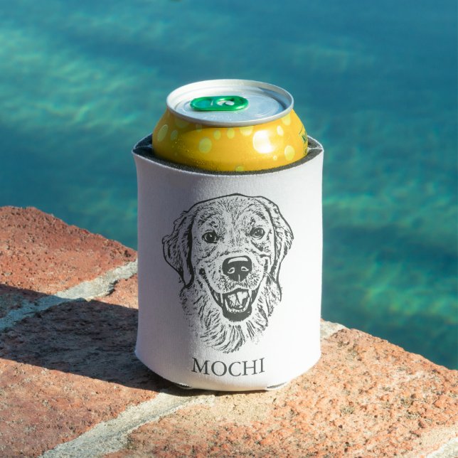Porta-lata Ouro Retriever Dog Personalizado (Piscina in situ)