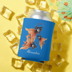 Porta-lata Ouro Surreal Goldfish Fantasy Art Personalizado