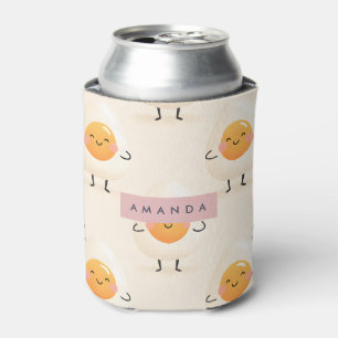 Porta-lata Ovo Sorridente Adorável Kawaii Personalizado