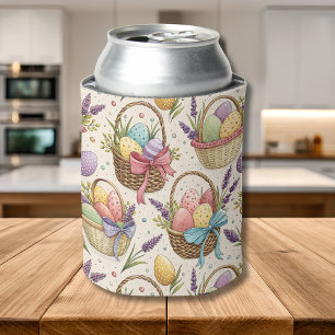 Porta-lata Ovos de Páscoa em Cesta de Vime com Lavanda