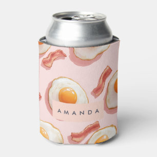 Porta-lata Ovos Pintados Personalizados e Padrões de Bacon