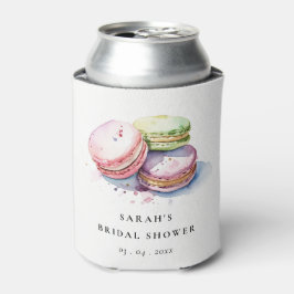 Porta-lata Padaria de Macarons Franceses em Aquarela Chá de N