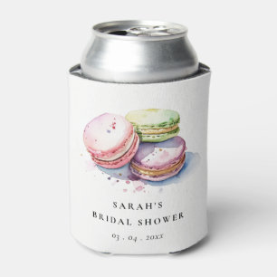 Porta-lata Padaria de Macarons Franceses em Aquarela Chá de N