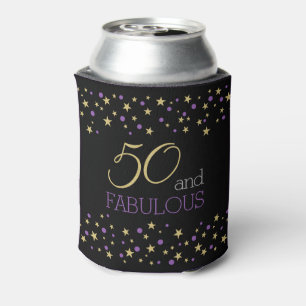 Porta-lata Padrão 50 e estrela fabulosa  Preto Dourado roxo