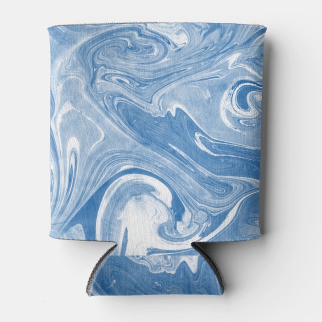 Porta-lata Padrão Colorido de Arte Marble. (Frente)