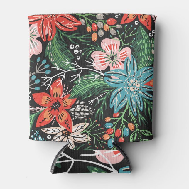 Porta-lata Padrão Colorido de Natal (Frente)