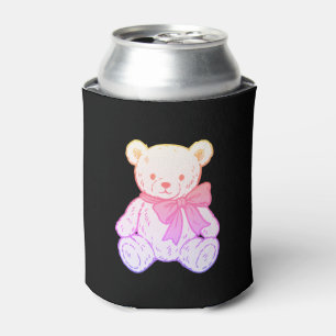 Porta-lata Padrão contínuo de urso de pelúcia fofo e assustad