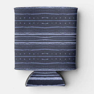 Porta-lata Padrão Criativo de Stripes de Aquarela Azul