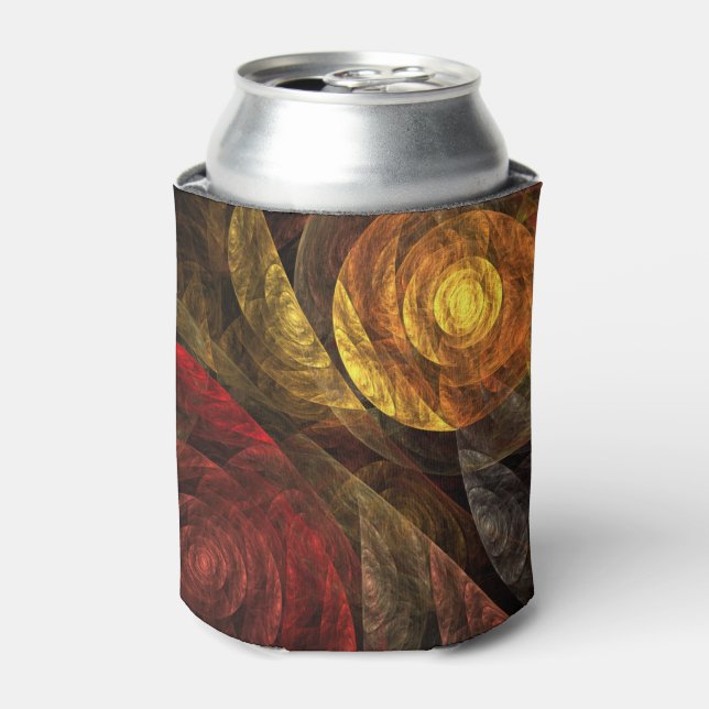 Porta-lata Padrão de Abstrato de Arte Floral Moderna da Flor  (Can Front)