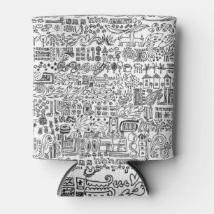 Porta-lata Padrão de abstrato de Geo design.