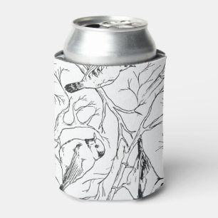 Porta-lata Padrão de Arte de Linha de Aves Norte-Americanas M