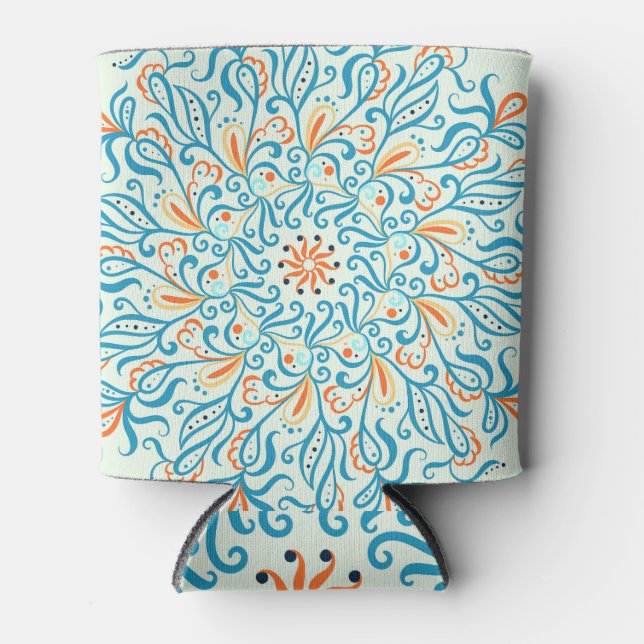 Porta-lata Padrão de Azulejo cerâmico de abstrato (Frente)