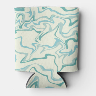 Porta-lata Padrão de Boho Líquido do Hippie 70s Blue Marble