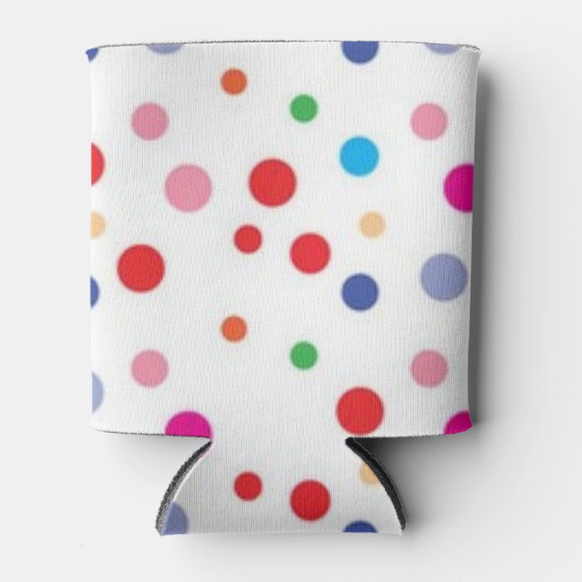 Porta-lata padrão de bolinhas (Frente)