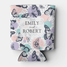 Porta-lata Padrão de borboletas coloridas