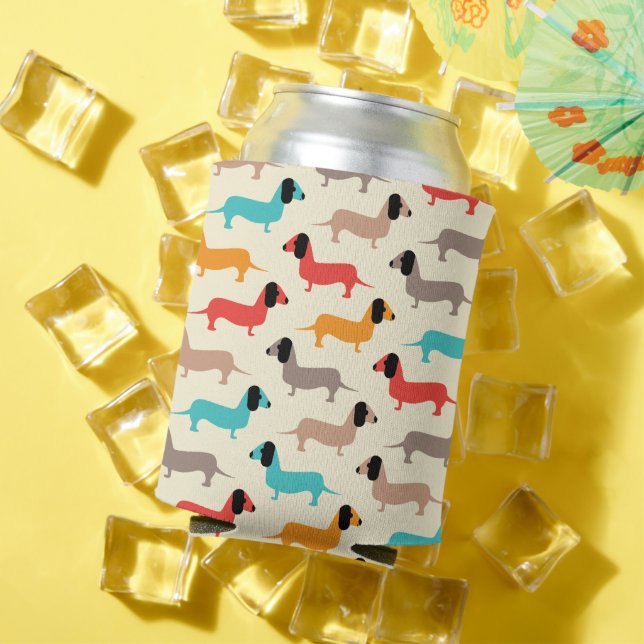 Porta-lata Padrão de Cães Multicolores (Verão in situ)