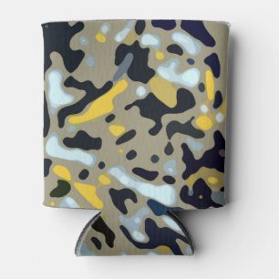 Porta-lata Padrão de Camo - Branco Amarelo - Azul bege - Pre