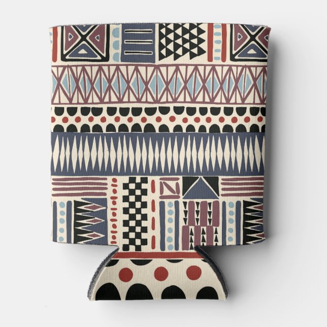Porta-lata Padrão de Chevron Africano Tribal (Frente)