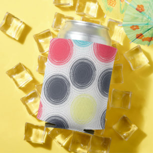 Porta-lata Padrão de círculos coloridos modernos