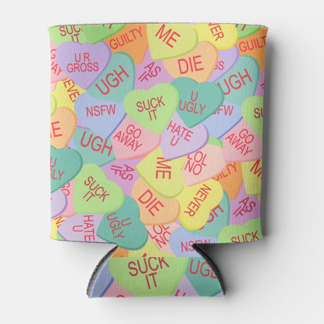 Porta-lata Padrão de Corações Doces - SFW (Frente)