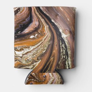 Porta-lata Padrão de Efeito Marbleizado Laranja.