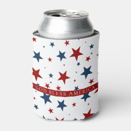 Porta-lata Padrão de Estrelas Patrióticas da América deus abe