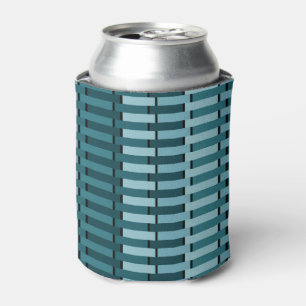 Porta-lata Padrão de faixa de Abstrato Na moda moderno azul-l