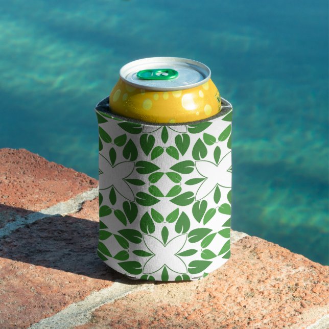 Porta-lata Padrão De Folha, Padrão De Folhas, Folhas Verdes (Piscina in situ)