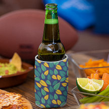 Padrão de Folhas Verde e Amarelo