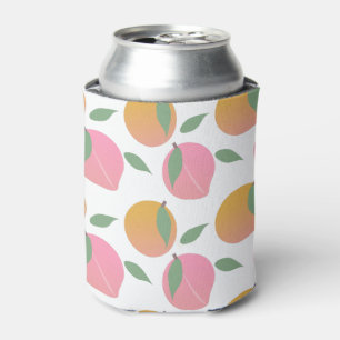 Porta-lata Padrão de Frutas Laranja Pêssego Branco