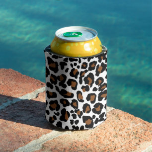 Porta-lata Padrão de Impressão de Pelo de Gato Grande Leopard