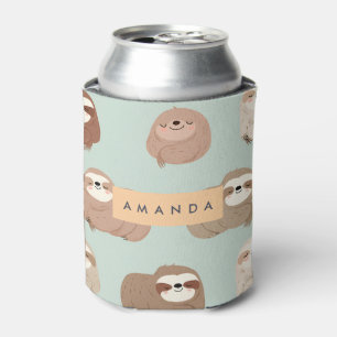 Porta-lata Padrão de Largura Adorável de Pastel Personalizado