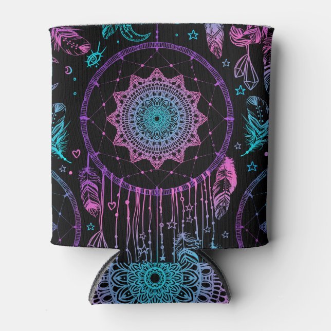 Porta-lata Padrão de Lua Nativo Americano de Dreamcatcher (Frente)