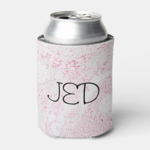 Porta-lata Padrão de mármore rosa e branco