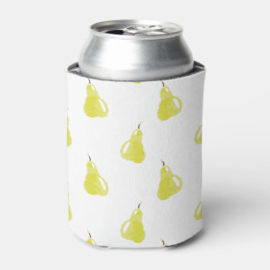 Porta-lata Padrão de Pear de Aquarela