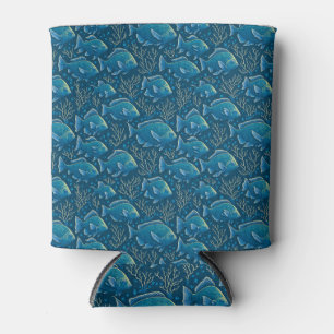 Porta-lata Padrão de Peixe Azul