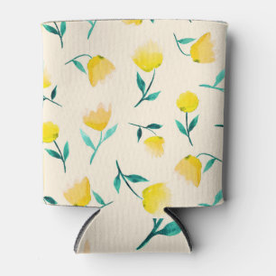 Porta-lata Padrão de Peonia Floral de Abstrato de Aquarela