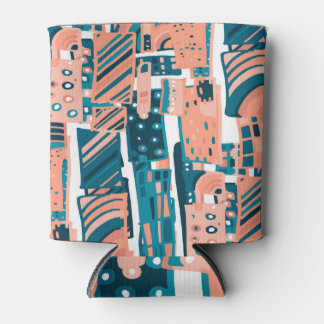 Porta-lata Padrão de Portas Vintage Sem Costura.